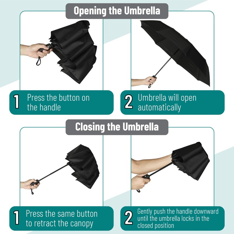 Mr. Pen- Windproof Travel Umbrella, Compact, Water Resistant, Light weight,