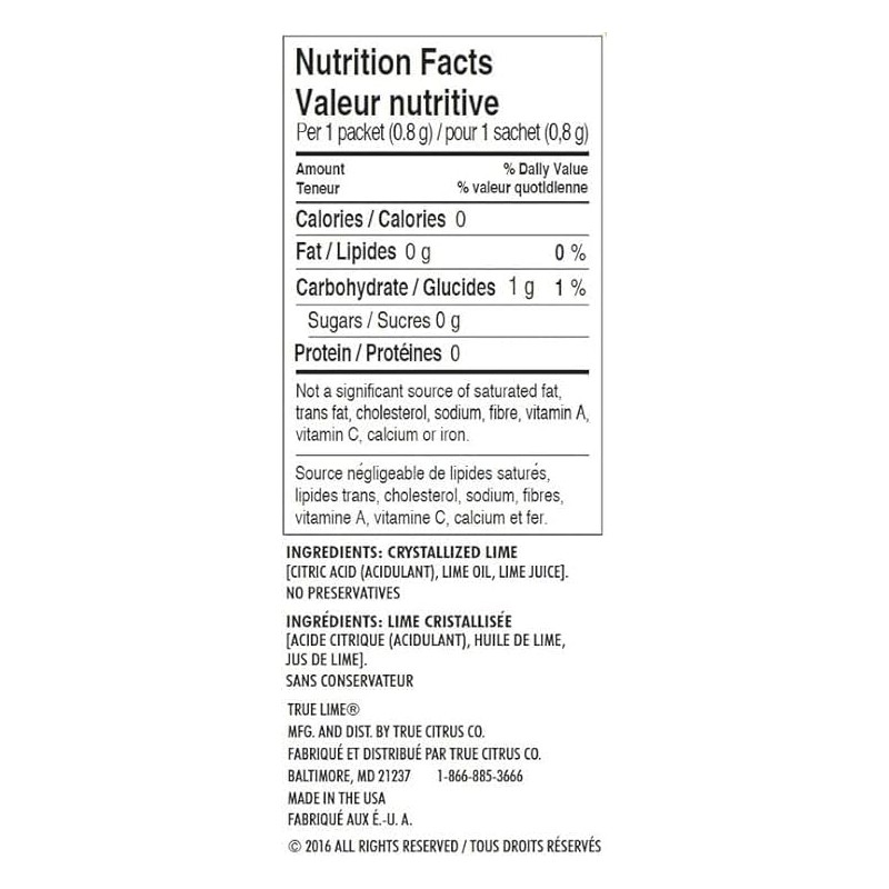 TRUE LIME Water Enhancer (128 Packets | 32 Packets each