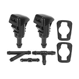 ACROPIX Front Windshield Washer Nozzles Fit for Chrysler Town & Country with Hose Connector - Pack of 5 Black