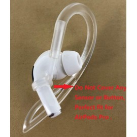 JNSA AirPods Pro Ear Hooks Anti-Slip Anti-Drop Earhooks【Not Fit in The Charging Case】 Compatible with AirPods Pro, Clear