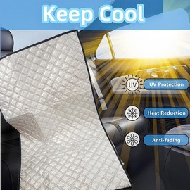 MYUOOT Cooling Steering Wheel Cover, Steering Wheel Sun Shade Cover and Car Seat Sun Shade Cover for Cars, Trucks, SUVs