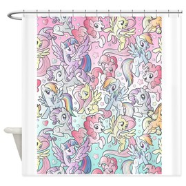 CafePress My Little Pony Rainbow Decorative Fabric Shower Curtain