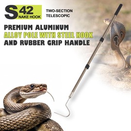Smarkey Snake Catcher Grabber Hook Handling Tool for Rattlesnake Copperhead Python Catching Control Moving Capture Remove Trapping Feeding