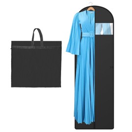 FOGAWA Dress Bags Covers Long Dress Bag Dress Covers Garment Bags Full Length Clothes Covers Protector Bags with Zip Waterproof Suit Carrier for Long Dress Gowns Suits Coats Storage Travel-Black
