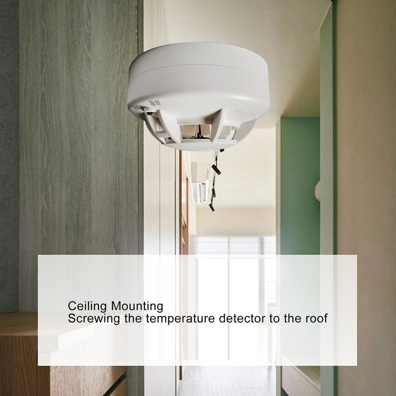 Freestanding Heat Detection Alarm ABS Hight Temperature Detector with Audible