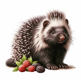 Porcupine Stickers, Forest Animal Mugs & Cups, Covering Marks, Car Bumpers, Shower & Tile, Wall Decor, Toilets & More, Hardwearing Peel & Stick Waterproof 0% Transparency (Forest08)