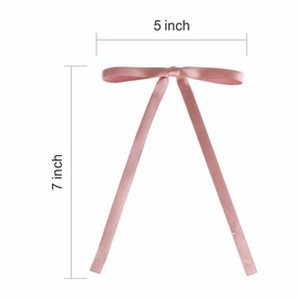 Meseey 30 Pcs Satin Bows with Twist Tie 5 x 7 Inch Pretied Premade Ribbon Bows for Tree Wreath Garland Home Decor Indoor Outdoor Decorations (Rose Gold)
