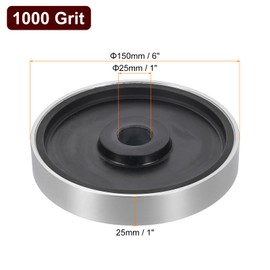 sourcing map Diamond Lapidary Jewelry Grinding Wheel 6" 1000 Grit Diamond Grinding Wheels with 1" Arbor Hole for Gem Marble Stone Jade Glass Ceramics Carbide