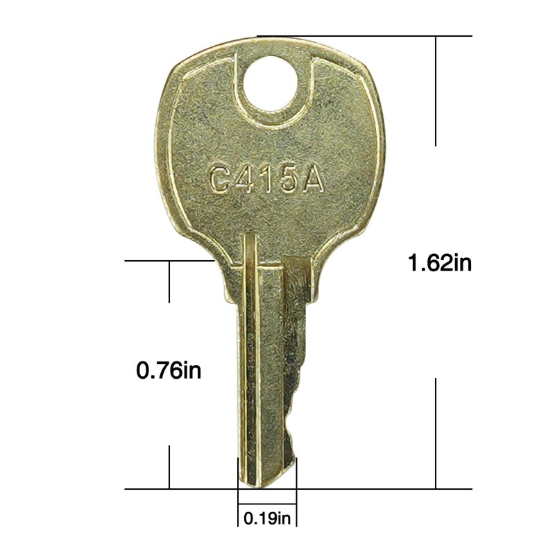 6PCS C415A Keys for Stock Locks Cam Locks Set of