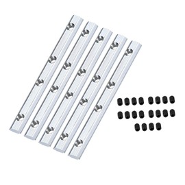 TOP-VIGOR 5Pcs Straight Line Connector 3.9 Inch, 100mm Length Aluminium Track Joint Inside Connector with Screws for 2020 Series, 6mm T Slot Flat Plate Bracket