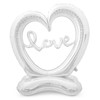Heart Foil Balloons Standing Love Balloons, 1Pcs Large 58InchAluminum Foil Mylar Balloons for Valentine's Day Birthday Wedding Party Decorations