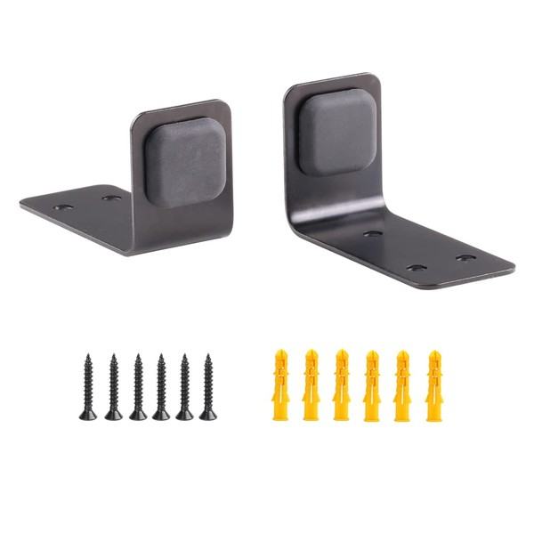 90° Stainless Steel Sliding Door Hardware Door Stop,2pcs Sliding Barn