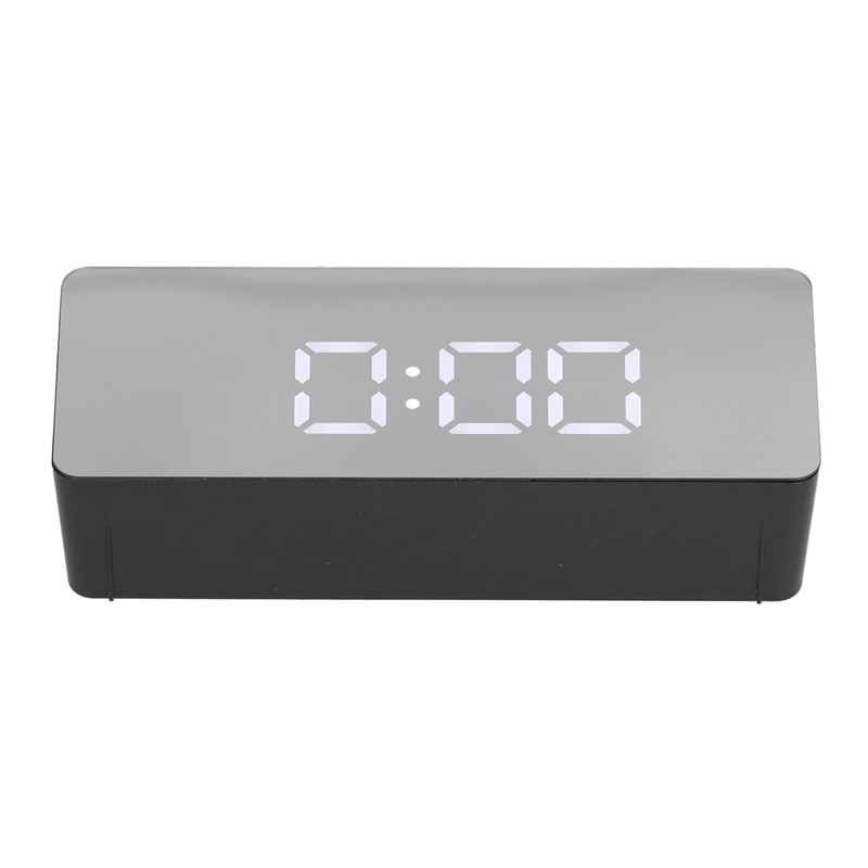 LED Mirror Alarm Clock Rectangular Digital Clock with Temperature Display
