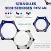 HexaFlex Modular Plexiglass Hexagon Shelving System, Expandable & Customisable, Wall