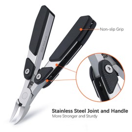 SGNEKOO Toenail Clippers for Thick & Ingrown Toenails,Portable Folding Design Heavy Duty Toe nail Clippers,Powerful and Easy Use for Men Seniors