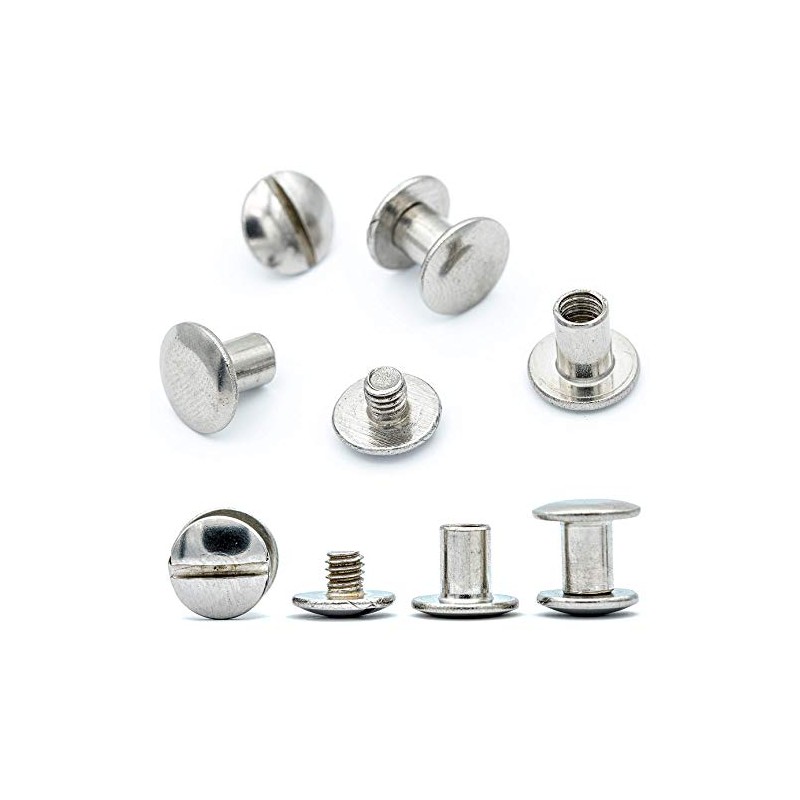 My Belt - 20 Pieces Stainless Steel Book Screws 7