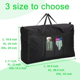 186L-45 Gallon Multipurpose Extra Large Storage Bags,Heavy Duty Moving Bags,Totes Moving Boxes Supplies for College,Christmas Tree Bag,Foldable Duffle Bags for Travel for Space Saving Moving Storage