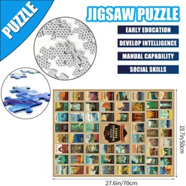 Jigsaw Puzzles 1000 Pieces Puzzles for Adults,1000 Piece Puzzles for Adults,Vintage Landscape Poster,Jigsaw Puzzles for Adults 1000 Pieces and Up,Jigsaw Puzzles Gifts for Women & Mom