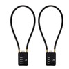RESET-201 (2 Pack) 4 Digit Combination Padlock with 20 inch