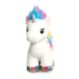 Aurora, Sparkle Tales 61415 12" Eldora Unicorn Plush Toy White Rainbow