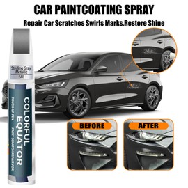 UJ Sterling Gray Metallic Touch Up Paint for Ford, Car Paint Pen Scratch Repair Two-In-One Touch Up Paint, Premium Car Scratch Remover for Deep Scratches