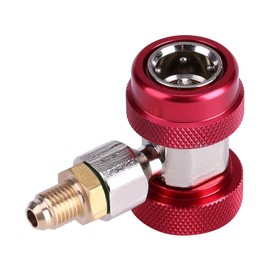 R134 A C Low High Quick Connector Air Conditioning Coupler Adapter, and Safe for Valve Access Systems, Quick and Easy to Connect Disconnect with High (red high Voltage)