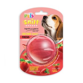 Fancy Pets Juguete Pelota para Perros con Aroma a Fresa Desarrollo Olfativo y Mental