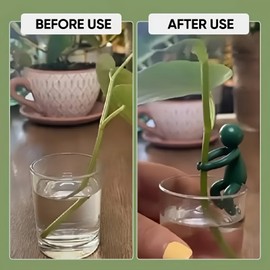 Plant Cutting Holder Figure,Leaf Friend Plant Propagation Buddy,Cute Plant Support Plant,Plant Propagation Friends,Decorative Plant Support,Plant Accessories,Plant Stick Support(#Light Green)