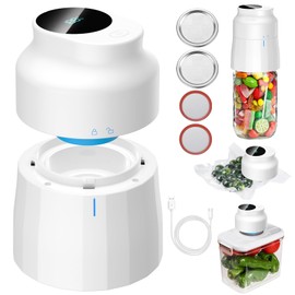 Electric Mason Jar Vacuum Sealer Kit for Wide Mouth and Regular Mouth Mason Jars Vacuum Sealing Machine for Food Storage Compatible with Vacuum Zipper Bags and Vacuum Seal Containers