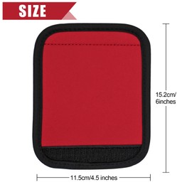 6 Pack Luggage Handle Wrap, Luggage Handle Wraps for Suitcase, Deep Red Luggage Tags, Suitcase Tags identifiers for Travel Accessories