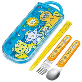 Skater TACC2AG-A Trio Set, Chopsticks, Spoon, Fork, Fantane! Kids, Antibacterial, Made in Japan