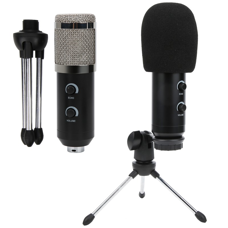 K8 Microphone 3‑Pin Interface Condenser with ECHOVOL Control USB 3.5mm