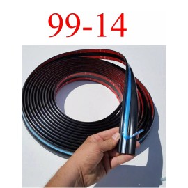 Dawn By The Foot 99 16 Ford Super Duty Body Side Molding, Black w/Chrome Trim, Truck