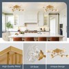 XINGQI 31" Modern Glass Ceiling Light, Semi Flush Mount Ceiling