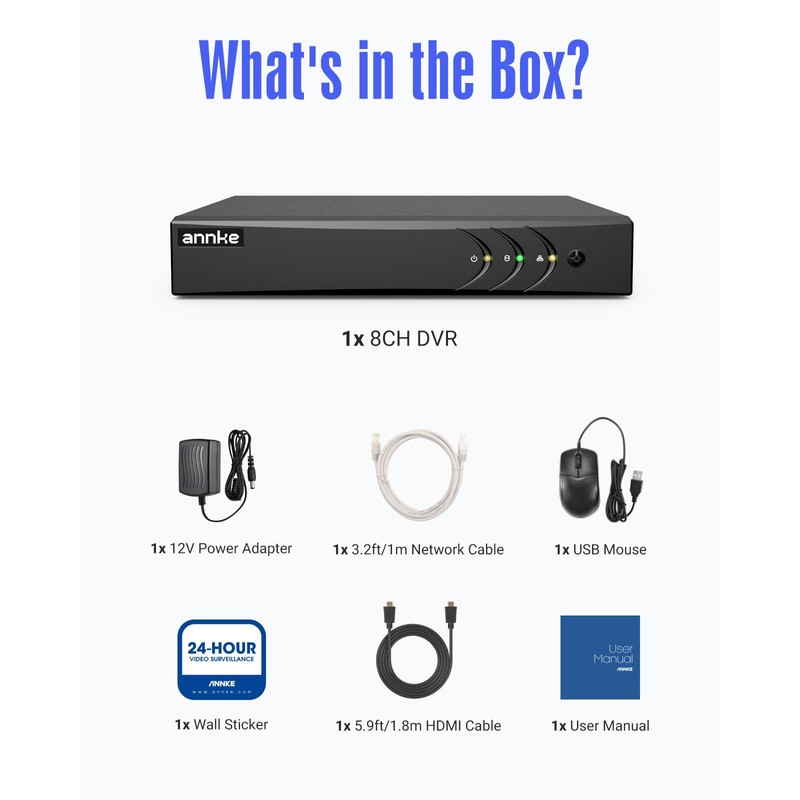 ANNKE 3K Lite H.265+ Security DVR Recorder with AI Human/Vehicle