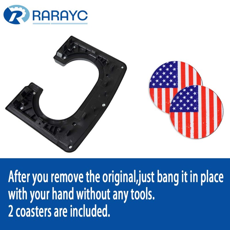 RARAYC Center Console Cup Holder Replacement Cup Pad Black Compatible
