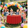SietDESEO 2 Pack Red Tablecloth Round 84 x 84 Plastic