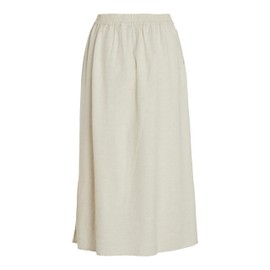 Vila Women's Viprisilla H/W Midi Skirt, Super light natural melan.