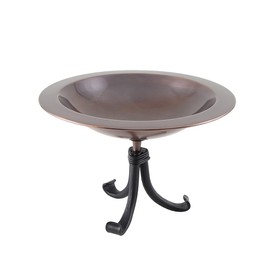 Achla Designs 201-4006 Classic II Tripod Stand Birdbath, Antique Copper