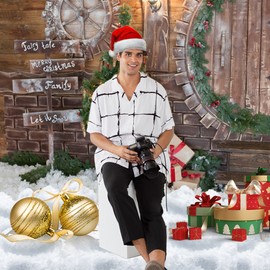 2.1 * 1.5m/ 7 * 5ft Christmas Backdrop Photography Background Portrait Photography Backdrops Photo Studio Props for Christmas Decoration Baby Children Portrait Photos Party