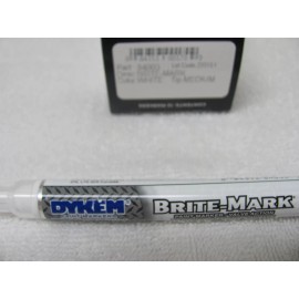 Dykem (1 Pen) DYKEM Part #84003 Brite-Mark Paint Marker Pen Medium Tip Color White NEW
