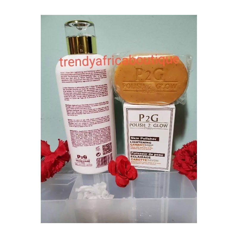 P2G, Polish 2 Glow paris carrot body lotion 500ml &