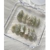 ꯰Huwahuwa Angel Green ꯱Handmade Nail Tips - Square / ꒰후와후와