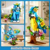 PLAXSOON Flower Cat Building Set, 3 in 1 Floral Parrot