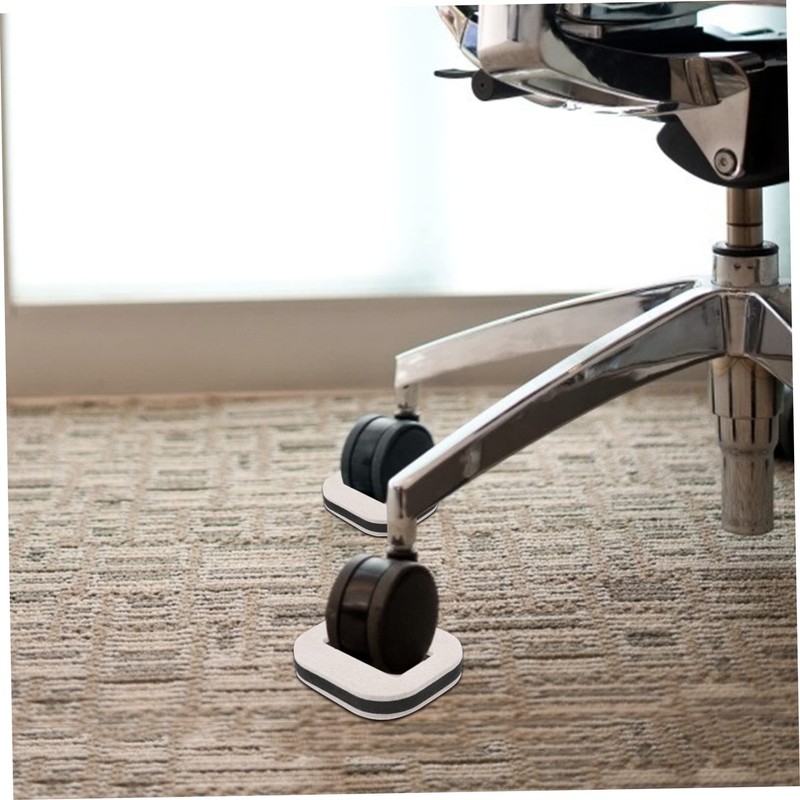 SHINEOFI 5pcs Chair Wheel Retainer Office Chair Stoppers Felt Pads