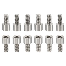 PATIKIL 12pcs M3 Standoffs, M3 4+6mm Spacer Standoffs Steel Threaded Standoffs Screws Kit 3mm ID 5mm OD Metric Male Female Thread Adapters for Circuit Board PCB RC Drones Motherboard
