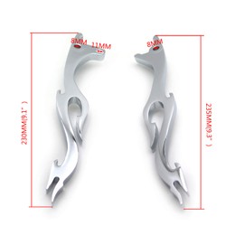 SMT-CHROMED Brake Clutch Flame Levers Compatible With Kawasaki Vulcan 1500 1600 2003-2008 [B00RNIWI8E]