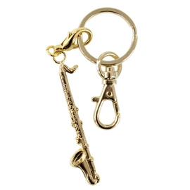 Nakano MM120KHBCLG Brass Band Keychain, Bass Clarinet, Gold