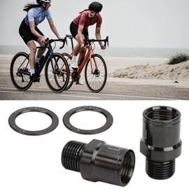 BuyWeek Bicycle Pedal Extension, Bicycle Pedal Spacer Made of Titanium Alloy, 20 mm Extended Spindle for Mountain Bike Pedals (Black)