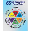 6S to Success Lean Poster, Bilingual Spanish and English, 16"